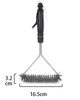 set de 2 brosses pour barbecue 30cm avec poils en acier Voir les images du produit 2
