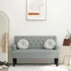 vidaXL Panca con schienale grigio chiaro 120x62x75,5 cm Anteprima dell’immagine prodotto 2
