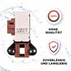 A washing machine door lock relay is shown with marketing text and icons. Produktbild-Vorschau