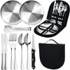 Reisebesteck Camping Besteck, 13-Teilig Edelstahl Outdoor Produktbild-Vorschau 2