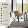 Židle Marilyn se sametovým vzhledem, černé nohy židle - Náhled obrázku produktu 3