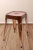 Metall Hocker mit Ledersitzfläche, niedriger Barhocker, Produktbild-Vorschau 6