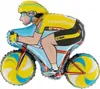 CYCLIST Folienballon Radfahrer Gelb Athlet Leader Produktbild-Vorschau 1
