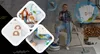 A collage of images showing vacuum cleaner bags and a woman vacuuming. Voir les images du produit