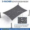 Sonnensegel Balkon 160g/m² Polyester UV Schutz Sonnenschutz Produktbild-Vorschau 8