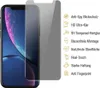 A screen protector is shown placed over a smartphone, with a list of its features presented alongside. Produktbild-Vorschau