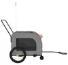 vidaXL Fahrradanhänger Hunde Orange und Grau Oxford-Gewebe Produktbild-Vorschau 5