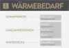 A graphic explaining different warmth levels for blankets. Produktbild-Vorschau