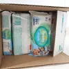 A cardboard box containing several packages of Pampers baby wipes. Náhľad obrázku produktu