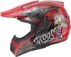Crosshelm Helm Kinderhelm Motorradhelm Motocross Mejia rot Produktbild-Vorschau 1