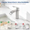 Wasserfall Waschtischarmatur, 304 Edelstahl Gebürstet, Produktbild-Vorschau 9