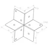 TRIBECCO 3-násobná spojka 90x90 mm, úhel 90° pro houpačku, Náhled obrázku produktu 2