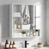 COSTWAY Spiegelschrank, Badezimmerschrank mit Spiegeltür & Produktbild-Vorschau 9