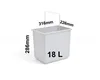 Hailo Inneneimer Paar 18 Liter schwarz grau 316 x 226 x 286 Produktbild-Vorschau 4