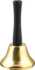 A golden bell with a black handle against a white background. Náhled obrázku produktu