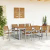 vidaXL Gartenstuhl 8 pcs Braun 56 x 57 x 87 cm Massivholz Produktbild-Vorschau 3