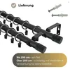 LOFT Doppelte Gardinenstange 19 mm Länge 120 cm Schwarz Produktbild-Vorschau 6
