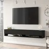 Televizní stolek 'Laitila' 180x31,5x29,5 cm černý Náhled obrázku produktu 1
