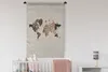 MuchoWow® Wandteppich Wandbehang Weltkarte - Holz - Baum Produktbild-Vorschau 2