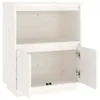 The Living Store Sideboard Weiß 60x34x75 cm Massivholz Produktbild-Vorschau 5