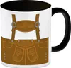Lederhosen-Motiv Kaffeebecher Schwarz Produktbild-Vorschau 1