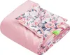 Roses & Smokey Pink Soft Velvet Neugeborene Decke 55x75cm Produktbild-Vorschau 3