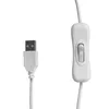 A close-up view of a white USB cable with a switch and a USB connector against a white background. Anteprima dell’immagine prodotto