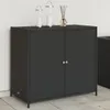 Mobile da giardino nero 83x45x76 cm in poly rattan Anteprima dell’immagine prodotto 8