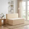 vidaXL Klappsofa Bett Creme 70 x 72 x 60 cm Stoff Produktbild-Vorschau 2