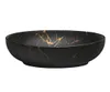 Umywalka Nablatowa Ceramiczna 52X39,5 Cm Czarny Mat Złoty Podgląd zdjęcia produktu 5