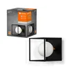 A product box and the wall light it contains are shown against a white background. Produktbild-Vorschau