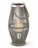 Lampa ogrodowa z bambusa z uchwytem i szklanym cylindrem, Podgląd zdjęcia produktu 1