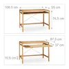 Relaxdays Computertisch Holz, Tastaturauszug, Bürotisch Produktbild-Vorschau 3