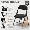 Klappstühle 4er Set Gepolstert, Faltbare Metallstühle bis Produktbild-Vorschau 4