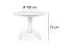 Design Esstisch rund HG-111 Weiß Esszimmer Produktbild-Vorschau 5