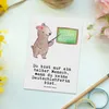 Mr. & Mrs. Panda Postkarte Deutschlehrerin Herz - Weiß - Produktbild-Vorschau 2