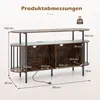 Regál COSTWAY na gramofon s zásuvkou a LED osvětlením, Náhled obrázku produktu 3