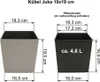Quadratkübel Juka 19x19 weiss Produktbild-Vorschau 2