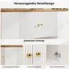 Moderne Kücheninsel Weiß, Küchenschrank mit klappbarer Produktbild-Vorschau 6