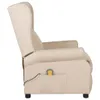vidaXL Massagesessel Creme Stoff Produktbild-Vorschau 2