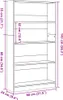 vidaXL Bücherregal Betongrau 80x24x143 cm Holzwerkstoff Produktbild-Vorschau 7