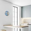 Glasuhr Wanduhr Küchenuhr Echt-Glas 30fi cm Schaff blau Produktbild-Vorschau 5
