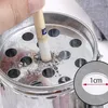 Ashtray Garbage With cap Galvanized metal 14.5cm Produktbild-Vorschau 3