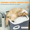PawHut Kratzbaum 58 cm Kleiner Katzenturm mit Höhle, 3 Produktbild-Vorschau 4