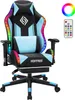 A gaming chair with LED lighting and a remote control. Podgląd zdjęcia produktu