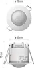Bewegungsmelder (PIR-Sensor) IP20 1200W Weiss Produktbild-Vorschau