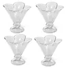 Intirilife set di 4 coppe per gelato in vetro - 12,2 x 11,2 Anteprima dell’immagine prodotto 1