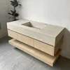 Badmöbel-Set mit Sinterstein-Waschbecken in Travertine Produktbild-Vorschau 8