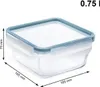 Rotho Kühlschrankdose Glas CLIC & LOCK 0,75 L, 3er Set Produktbild-Vorschau 4