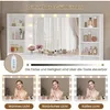 Make-uptafel met verlichting, 3 lichtkleuren, instelbare Productafbeelding-voorbeeld 4